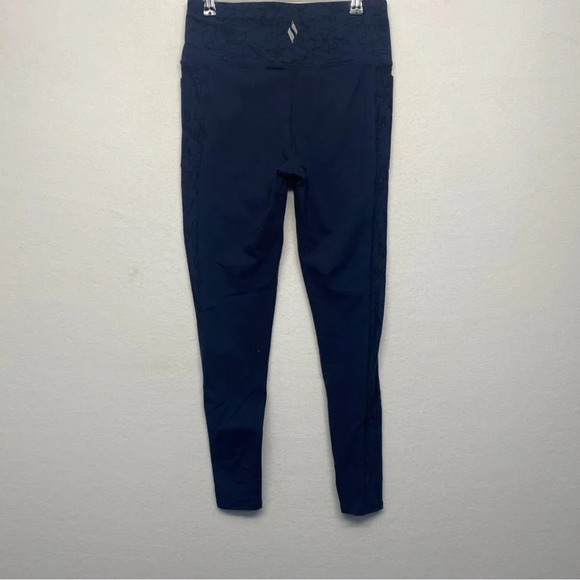 Sketchers Navy Blue Floral Skinny Leggings S? - Picture 3 of 8